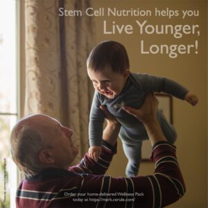 support your stem cells and Live younger longer a grandfather lifting his grandson up
